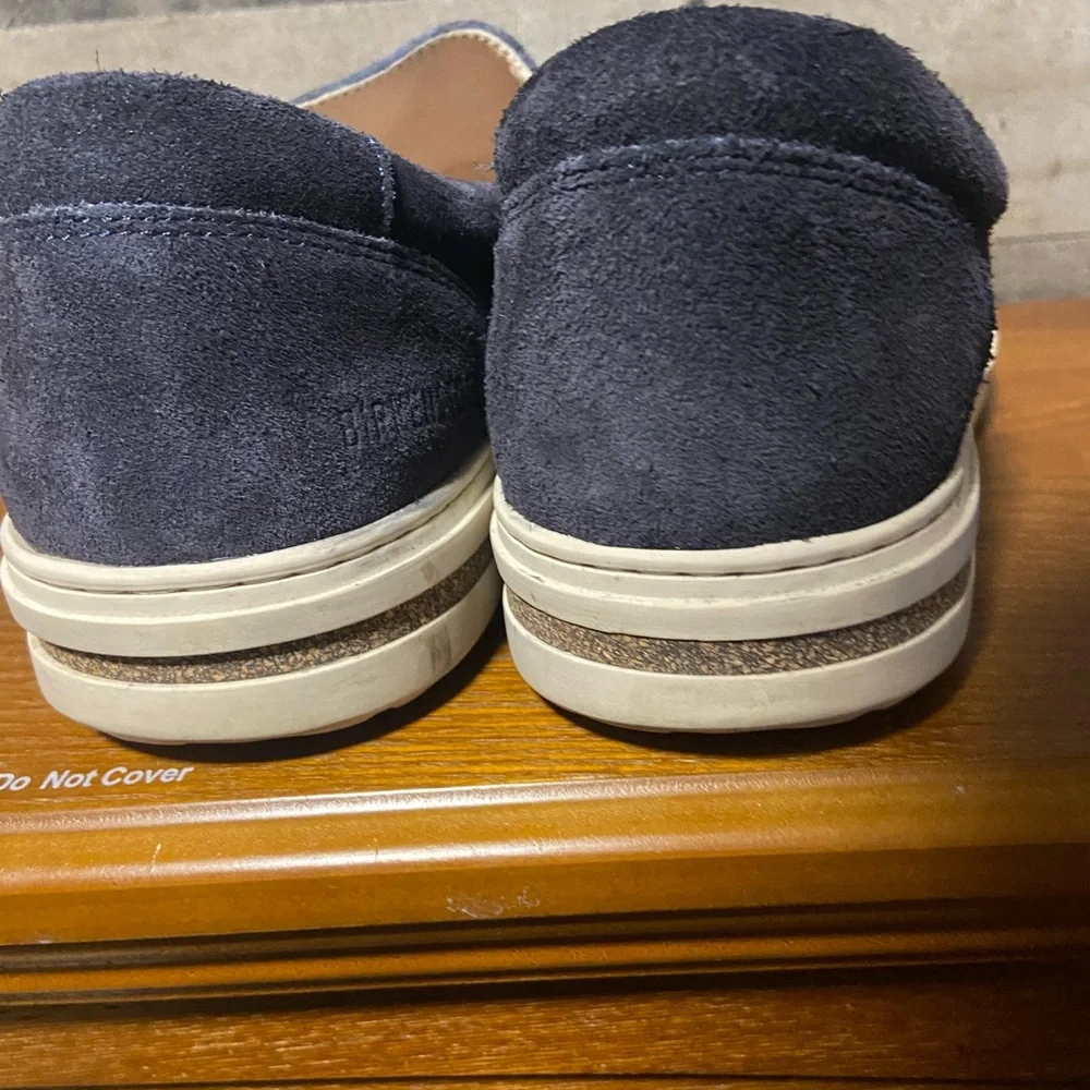 Birkenstock Navy Blue Suede Leather Slip-On Loafers Ladies 10/ Men’s 8